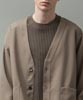 T/R Gabardine Tuck Sleeve Shirt Cardigan - GRAY BEIGE