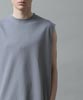 Texture Double Knit Sleeveless T-Shirt - BLUE GRAY