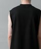 Texture Double Knit Sleeveless T-Shirt - BLACK