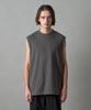 Texture Double Knit Sleeveless T-Shirt - COAL BLACK