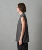 Texture Double Knit Sleeveless T-Shirt - COAL BLACK