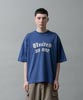 Dropped Shoulders Printed T-Shirt (United) - FADE BLUE