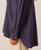 Natural Washer Loose Silhouette Hoodie Shirt - NAVY