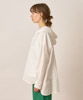 Natural Washer Loose Silhouette Hoodie Shirt - WHITE