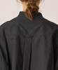 Cotton Lawn Wide Silhouette Cropped Shirt - BLACK