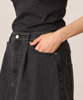 12Oz Denim Maxi Skirt - BLACK