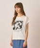Dolman Sleeve Printed T-Shirt(Turn And) - WHITE