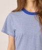 High Gauge Jersey Authentic Border T-Shirt - BLUE