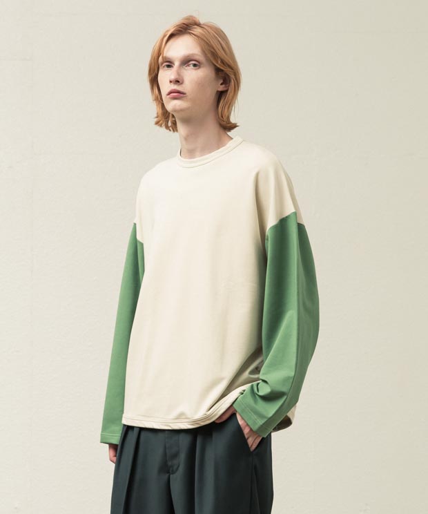 Compact Fleece Base Ball T-Shirt - IVORY/GREEN