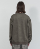 Stretch Faux Suede Piping Pullover - KHAKI