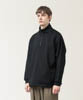 Double Air Knit Half Zip Pullover - BLACK