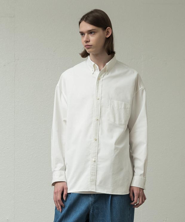 COUDURA Oxford Oversized Button Down Shirt - WHITE