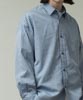 120/2 Broad Stripe Oversized Shirt - SAX