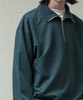 Tech Inlay Half Zip Slit Pullover - GREEN