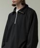 Tech Inlay Half Zip Slit Pullover - BLACK