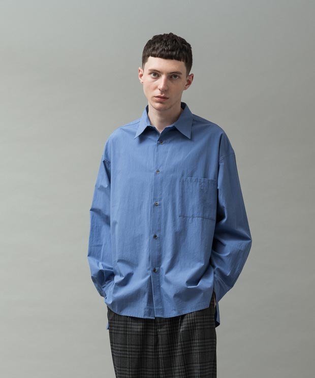 Vintage Poplin Regular Slit Shirt - FADED BLUE