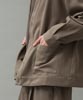 T/R Gabardine Tuck Sleeve Shirt Cardigan - GRAY BEIGE