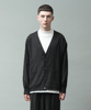 T/R Gabardine Tuck Sleeve Shirt Cardigan - BLACK