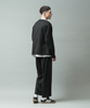 T/R Gabardine Tuck Sleeve Shirt Cardigan - BLACK