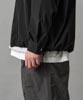 Taslan Broad Stretch Drawstring Shirt - BLACK