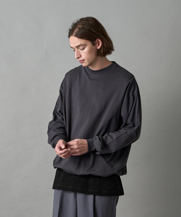 MVS Jersey Drawstring L/S T-Shirt - COAL BLACK