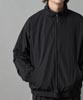 Nylon Tussah Dropped Shoulders Track Jacket - BLACK
