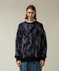 Abstract Double Jacquard Pullover - NAVY