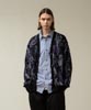 Abstract Double Jacquard Cardigan - NAVY
