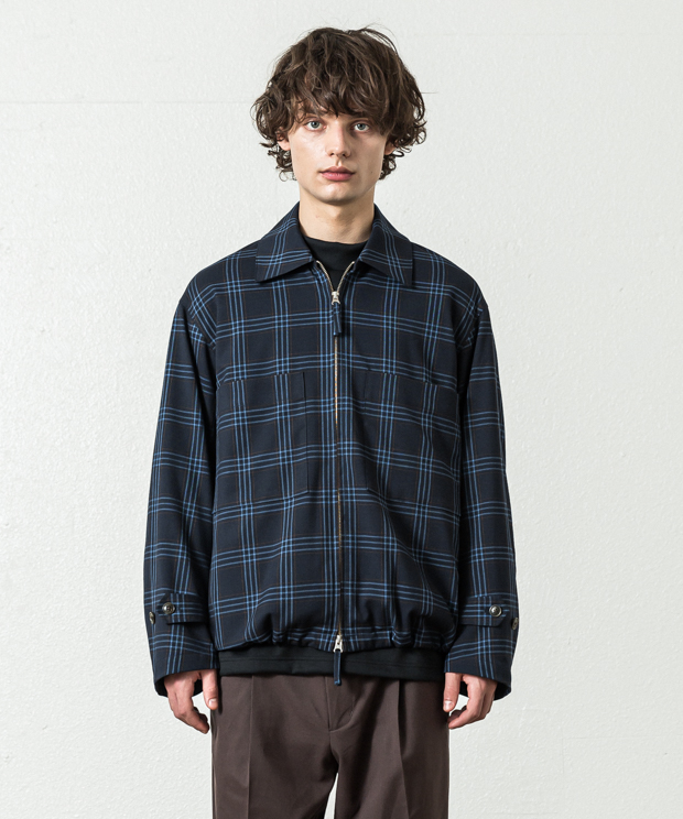 T/R Check Swing Top Jacket - NAVY