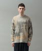 Abstract Shaggy Mohair Pullover - IVORY