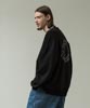Downy Fleece Printed Sweat Shirt - BLACK