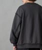 Oversized Damage Sweatshirt - COAL BLACK