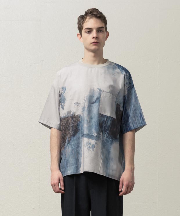 Abstract Printed T-Shirt - IVORY