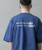 Dropped Shoulders Printed T-Shirt (Come As) - FADE BLUE