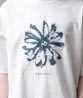 Dropped Shoulders Printed T-Shirt (Flower) - WHITE