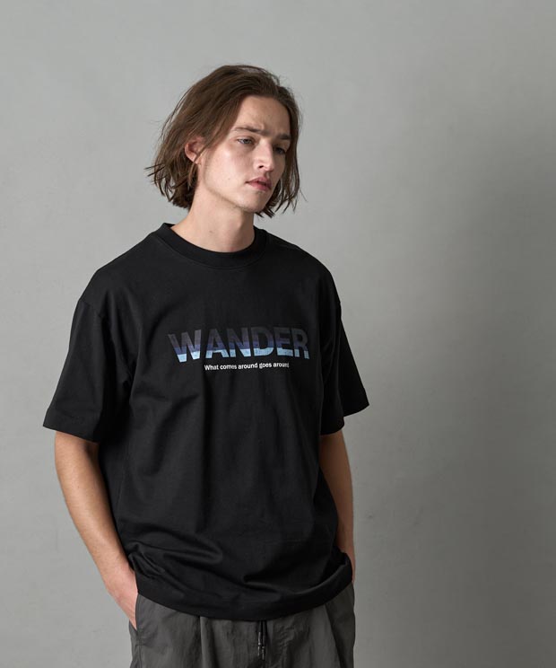 Regular Fit Printed T-Shirt (Wander) - BLACK