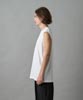 High Twist Cotton Sleeveless T-Shirt - WHITE