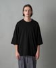 High Twist Cotton Dolman Sleeve T-Shirt - BLACK