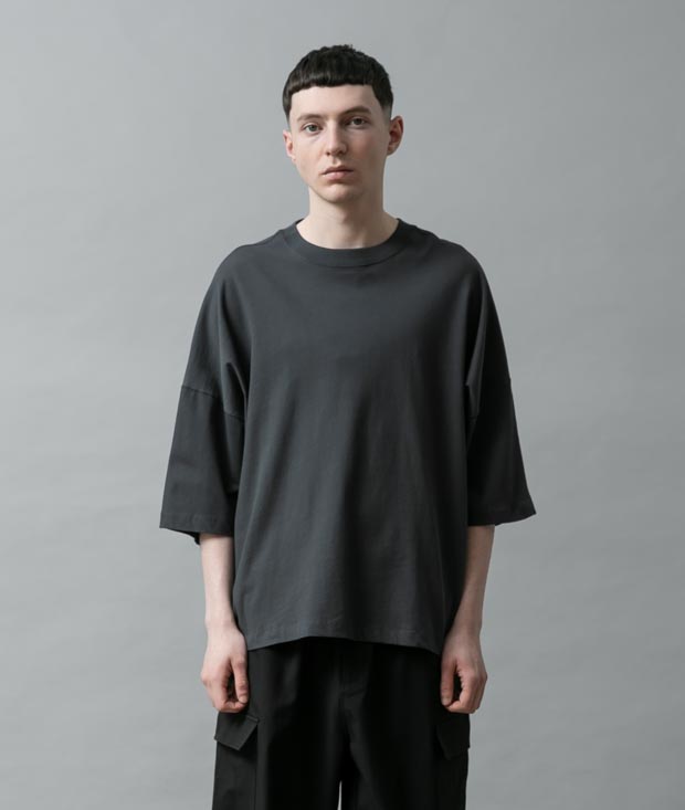 High Twist Cotton Dolman Sleeve T-Shirt - COAL BLACK