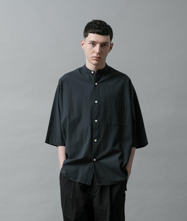 Vintage Poplin Dolman Sleeve Shirt - COAL BLACK