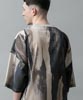 Abstract Printed Dolman Sleeve T-Shirt - GRAY BEIGE