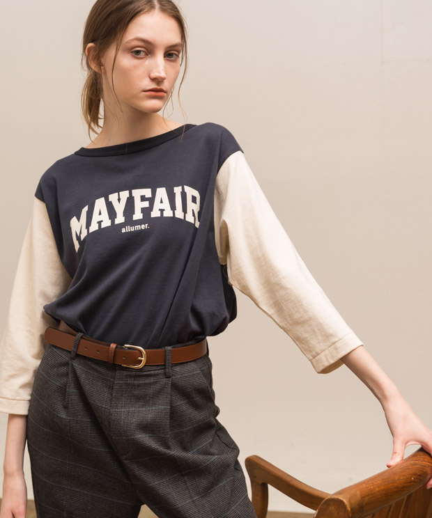 Baseball Printed T-Shirt (Mayfair) - CHARCOAL