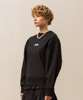 Dolman Sleeve Printed Sweatshirt - BLACK