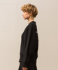 Dolman Sleeve Printed Sweatshirt - BLACK