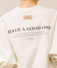 Dolman Sleeve Printed Sweatshirt - WHITE