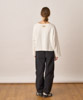 Sweat Wide Sleeve Pullover - WHITE