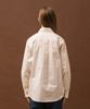 Embroidery Regular Collar Shirt - WHITE