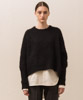 Mohair Cropped Pullover - BLACK