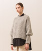 Mohair Cropped Pullover - HEATHER GRAY