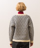 Argyle Pattern Jacquard Pullover Knit - NAVY